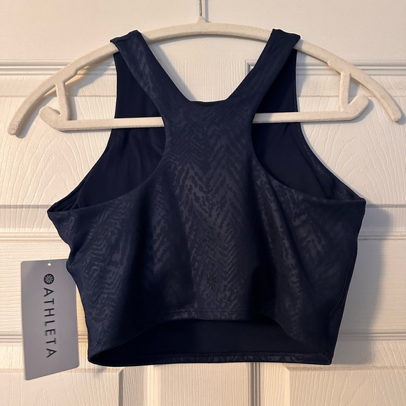 Athleta D-DD Conscious Embossed Crop, XS, Blue - Picture 3 of 13
